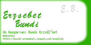 erzsebet bundi business card